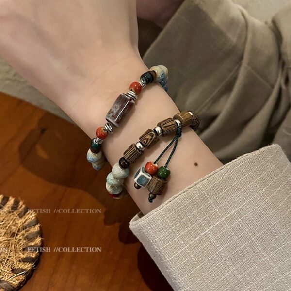 Thangka Secret Color Energy Prayer Wheel Bracelet - Image 3