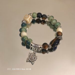 Tibetan Sky & Earth Chakra Bracelet - Aquamarine & Lapis Harmonizer