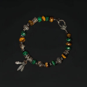 Tibetan Green Gold Energy Bracelet: Spirit of Nature, Divine Protection