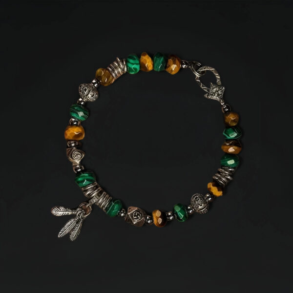 Tibetan Green Gold Energy Bracelet: Spirit of Nature, Divine Protection