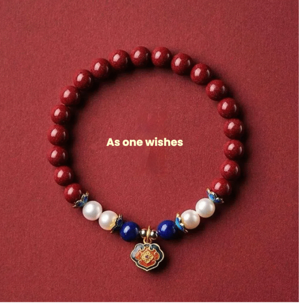 Tibetan Flame & Lake - Coral & Turquoise Knotted Amulet