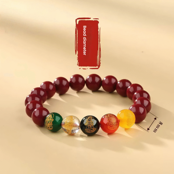 Tibetan Five Wealth Gods Amulet - Agate & Crystal Chakra Prosperity Grid - Image 2