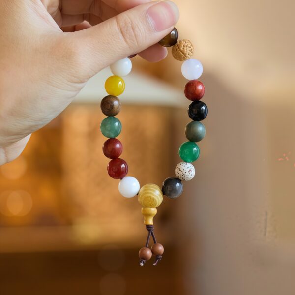Tibetan Rainbow Mala - Sev en Chakra Harmony Bracelet - Image 2